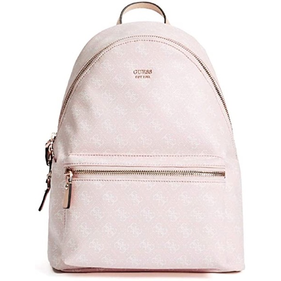 NEW GUESS Leeza PINK Logo Backpack - Picture 1 of 7